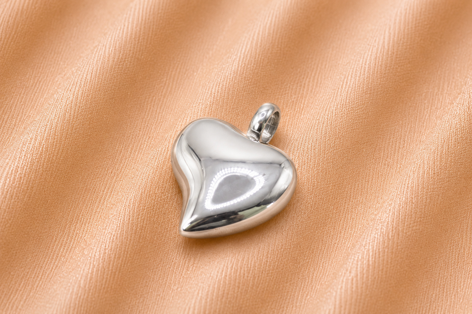 Minimalistische Hart Ashanger Zilver