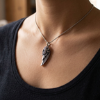 Gedenkwaardig Engelenvleugel Ashanger met Roos | Gedenkwaardig Angel wing ash pendant with rose