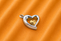 Gedenkwaardig Hart zilver goud dicht | Gedenkwaardig Heart silver gold closed