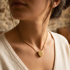 Gedenkwaardig Gouden Hart Ashanger met Slangenketting | Gedenkwaardig Gold heart ash pendant with snake chain