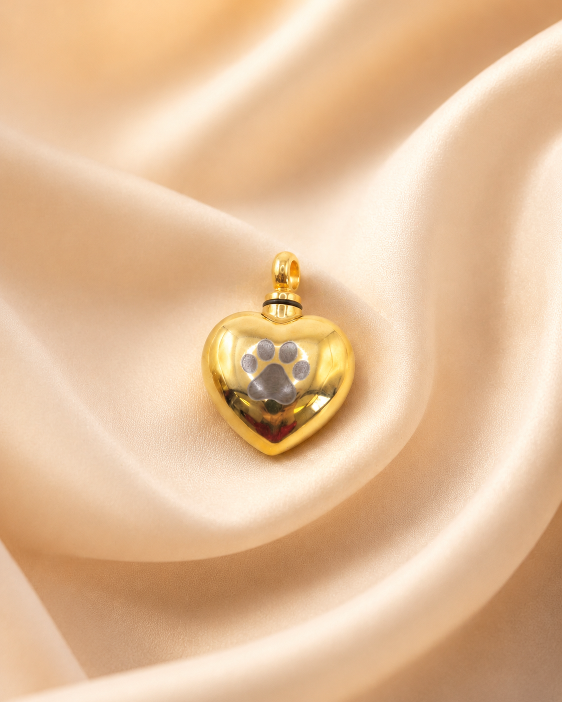 Gedenkwaardig Hart hanger met pootafdruk | Gedenkwaardig Heart pendant with paw print