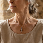 Gedenkwaardig Minimalistische kruis ashanger | Gedenkwaardig Minimalist cross ash pendant