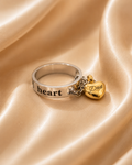 Papa assieraad ring met hartje