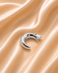 Maan assieraad hanger zilverkleurig