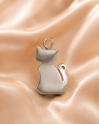 Gedenkwaardig Kattensilhouet ashanger zilver | Gedenkwaardig Cat Silhouette Ash Pendant Silver