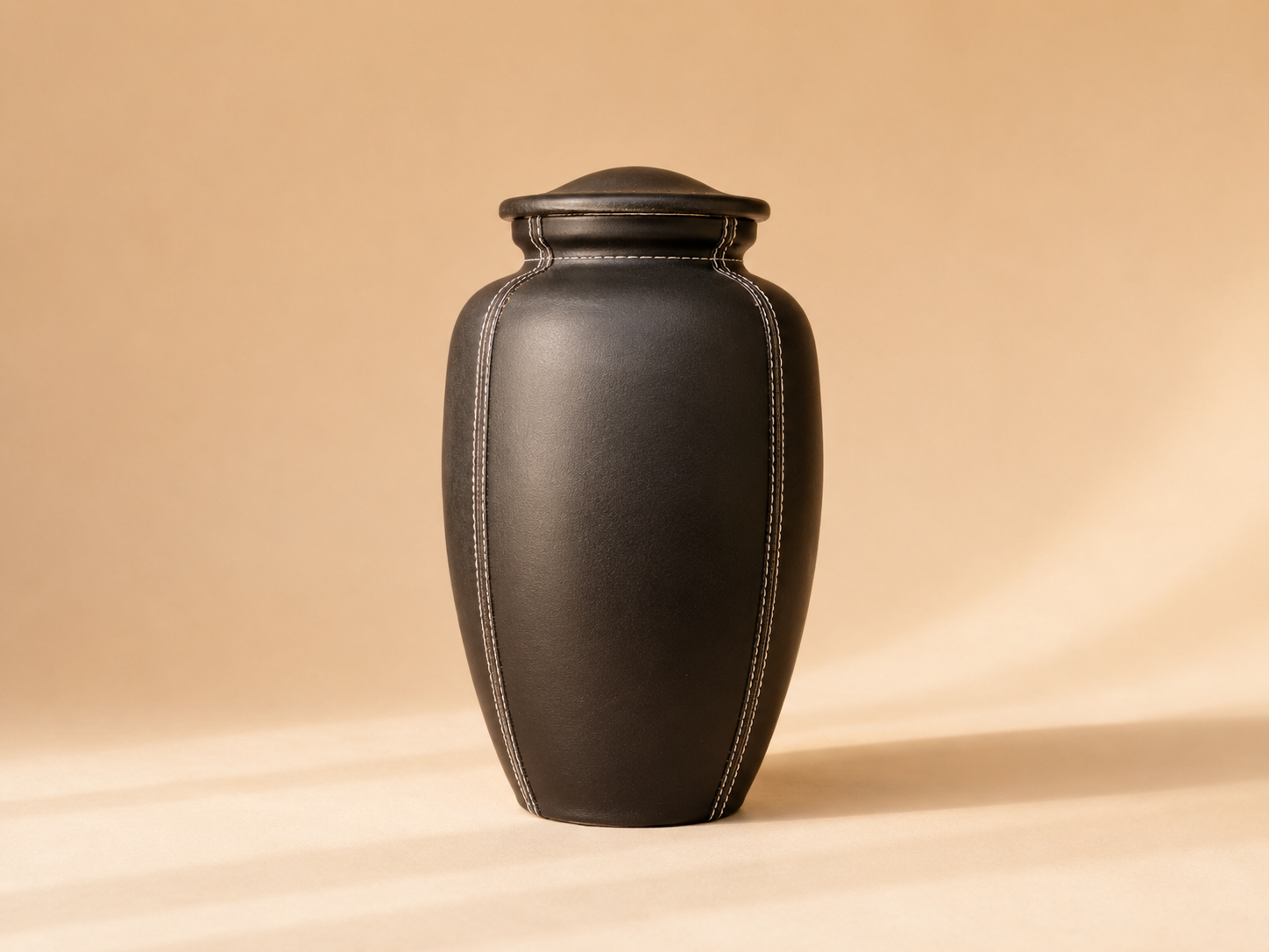 Noir Leather Urn