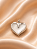 Matte Heart Ash Pendant Silver