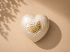 Gedenkwaardig Dierenurn Lyori parelhart gouden vlinder | Gedenkwaardig Lyori pearl heart gold butterfly pet urn