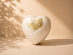Gedenkwaardig Dierenurn Lyori parelhart gouden vlinder | Gedenkwaardig Lyori pearl heart gold butterfly pet urn