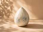 Gedenkwaardig Dierenurn Elara pareldruppel zilveren pootje | Gedenkwaardig Elara pearl teardrop silver paw pet urn