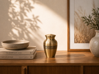 Gedenkwaardig Dierenurn Aureon goud zwarte rand | Gedenkwaardig Aureon gold black rim pet urn