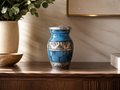 urn donkerblauw stip