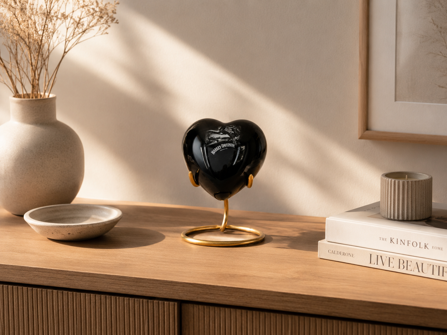 Midnight Heart Mini Urn