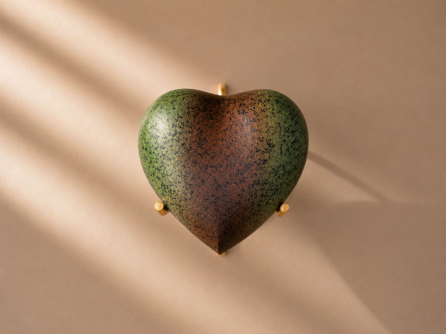 Forest Stone Heart Mini Urn