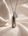 Initial necklace silver A