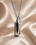 Initial necklace silver C