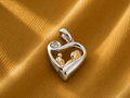 Mother & Child Heart Ash Pendant Silver Gold