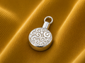Elegant Swirl Ash Pendant Silver