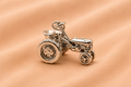 Silver Tractor Ash Pendant