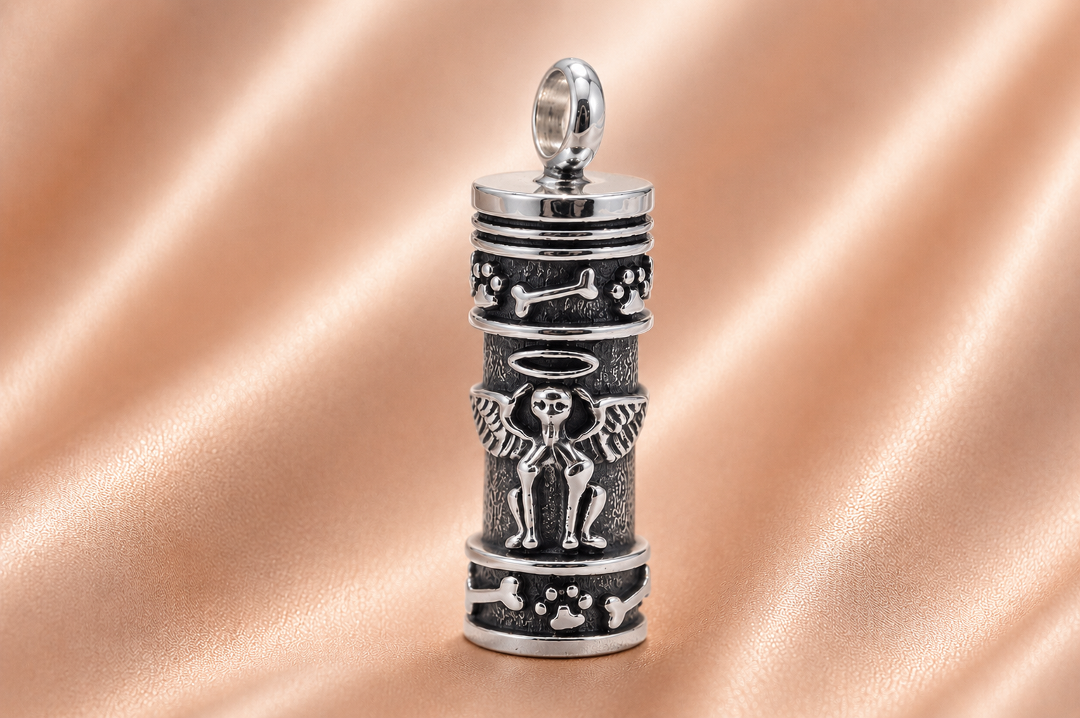 Guardian Angel Pet Ash Pendant Cylinder