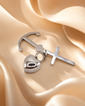 Hart Ashanger met Kruis & Anker Zilver