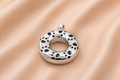 Ronde Ashanger met Zwarte Details Zilver