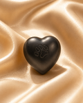 Nox mini urn zwart hart met pootafdruk