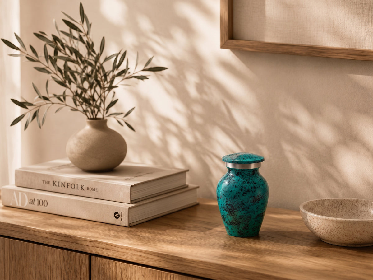 Azuriet mini urn