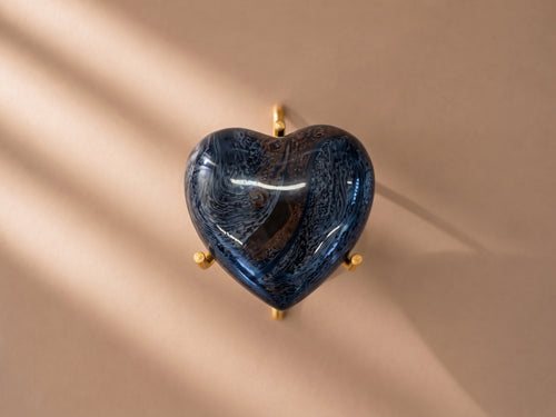 Bronze Stone Heart Mini Urn