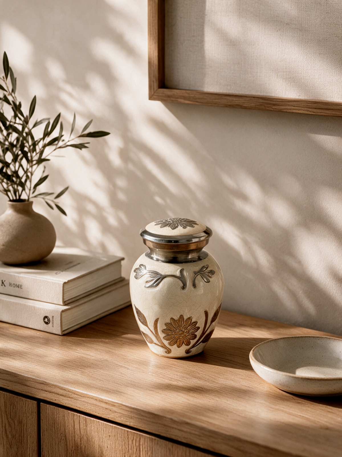 White Blossom Mini Urn