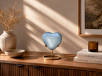 Light Grey Heart Mini Urn