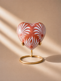 Amber Swirl Heart Mini Urn