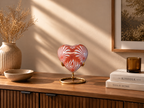 Amber Swirl Heart Mini Urn