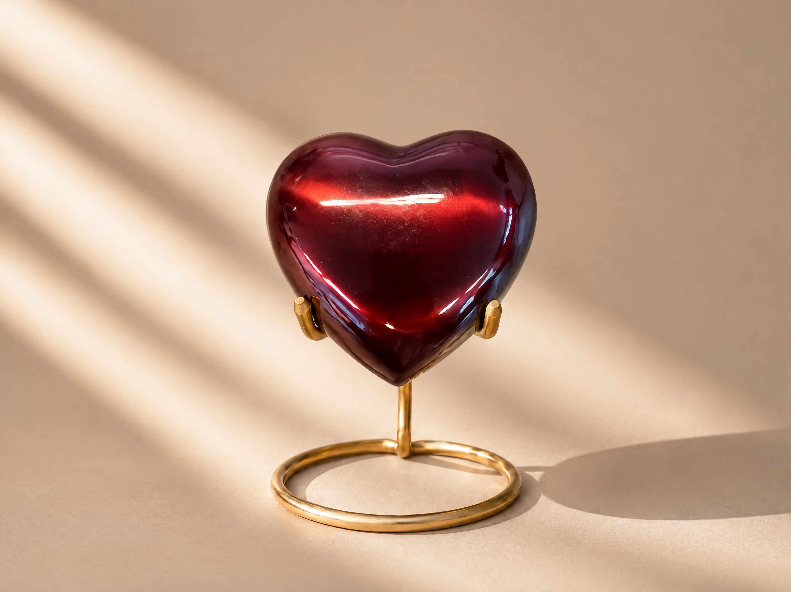 Bordeaux Heart Mini Urn