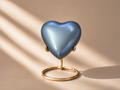 Misty Blue Heart Mini Urn