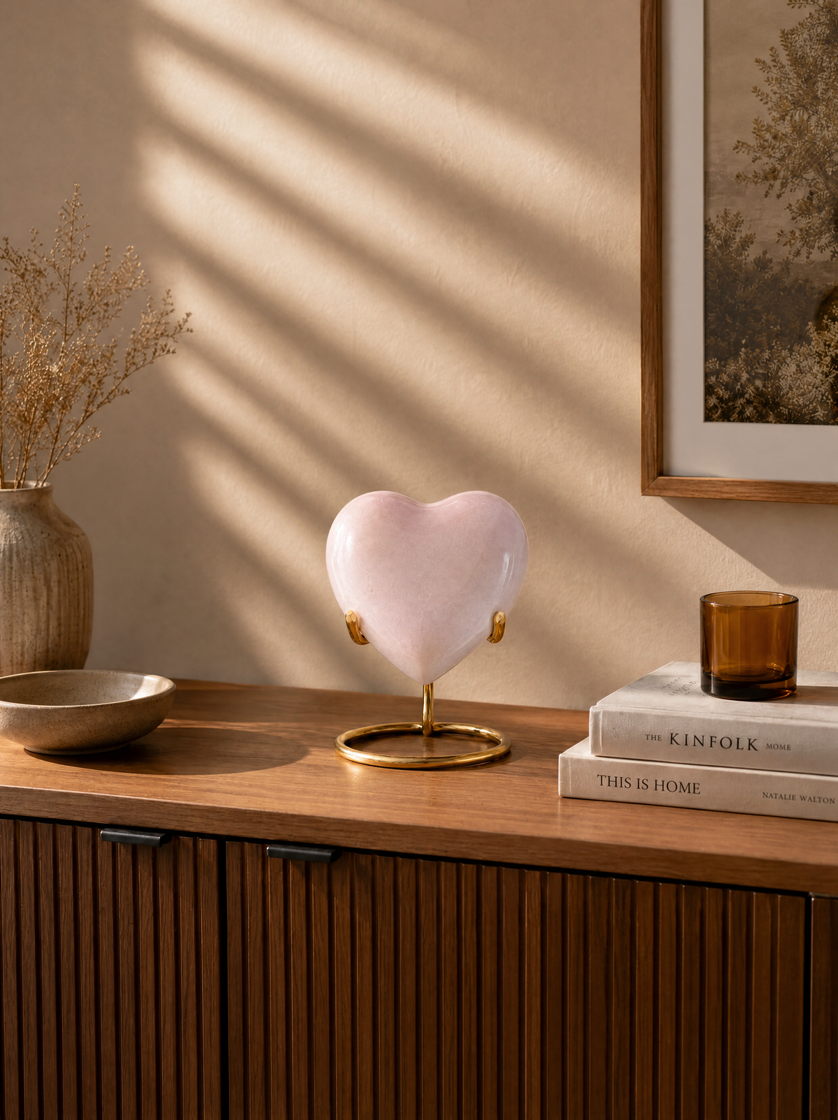 Blush Heart Mini Urn