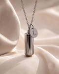 Initial necklace silver L