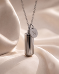 Initial necklace silver N